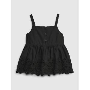 GAP Бебешки потник топ с мадейра GAP GAP | Cheren | Момичешки | 92