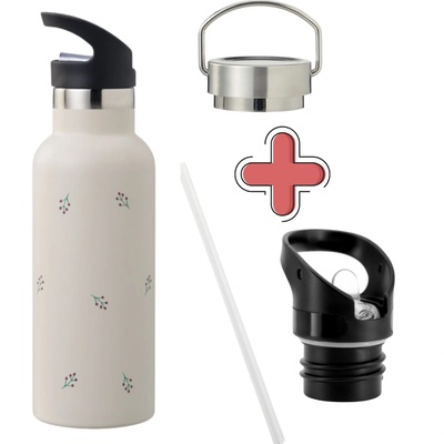 Fresk : 2 в 1 Бутилка и термос от неръждаема стомана с вградена сламка 500мл - Berries (FR-FD320-09+FR-LID402)