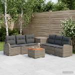 vidaXL Комплект дивани 8 бр. Сив и тъмен сив 55 x 55 x 37 см (3448118)