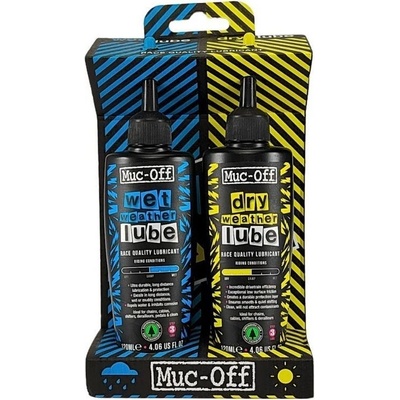 Muc-Off Wet + Dry Lube Twin Pack 2 x 120 ml – Zboží Mobilmania