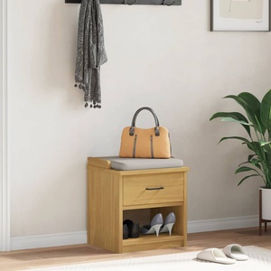 vidaXL vidaXLL Пейка за антре SANDNES 45x40x50 cm масивна дървесина бор (4010446)