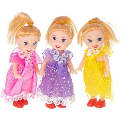 KIK KX5122 Bábiky pre domček pre bábiky sada 3 ks 10 cm