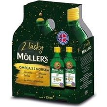 Moller´s Omega 3 Rybí olej + vitamín D 2x 250 ml olej citrón