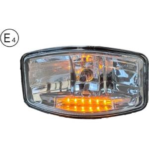  1 Брой Халоген Фар 12v-24v с крушка h7 + 6 ЖЪЛТИ led габаритни светлини За Камион Трактор Багер Земеделски Машини и др