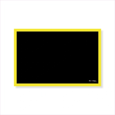 Toptabule.sk Čierna kriedová tabuľa v žltom drevenom ráme 100 x 200 cm