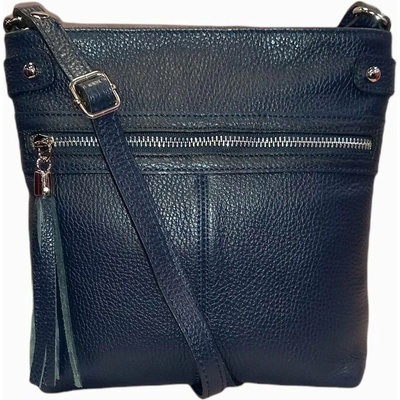 Vera Pelle dámská kožená crossbody kabelka 1660 D 26 BLUE tmavě modrá