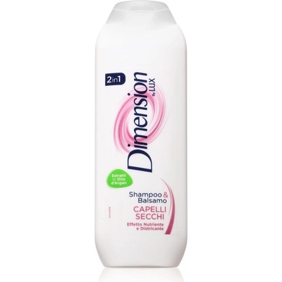 Unilever Dimension by LUX 2v1 šampón a balzám na suché vlasy 250 ml