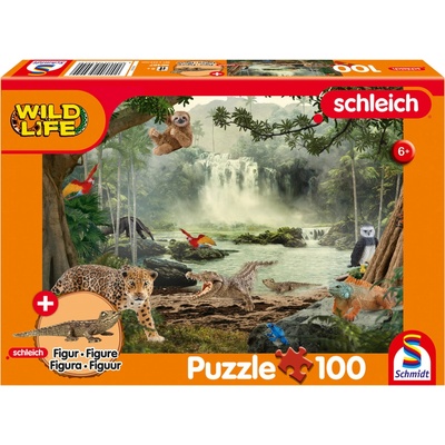 Schmidt Spiele Schleich Wild Life Im Regenwald detské s doplnkom 100 dielov
