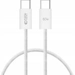 Tech-Protect 25см кабел USB-C към USB-C с Power Delivery 60W / 3A от Tech-Protect UltraBoost Classic - Бял (9319456607109)