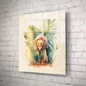 Art gift Стъклено АРТ пано - Крал на джунглата