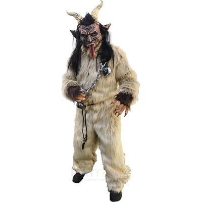 Béžový kožich čert Krampus – Zboží Mobilmania