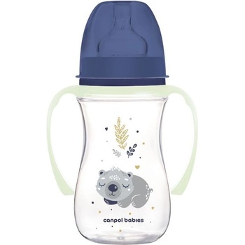 Canpol babies Антиколок шише Canpol - EasyStart, Sleepy Koala, 3м+, 240 ml, синьо (35/237_blu)