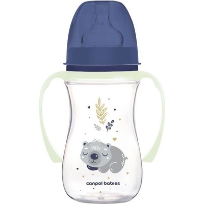 Canpol babies Антиколок шише Canpol - EasyStart, Sleepy Koala, 3м+, 240 ml, синьо (35/237_blu)
