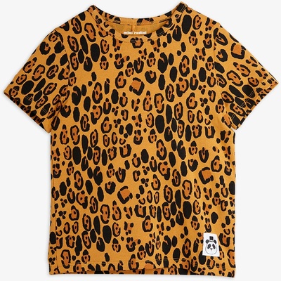 Mini Rodini BASIC LEOPARD z TENCEL Lyocellu krátký rukáv