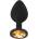 X Fun Силиконов Butt Plug с бижутерия "X FUN BLACKED DARK YELLOW" 8 см. Размер - M
