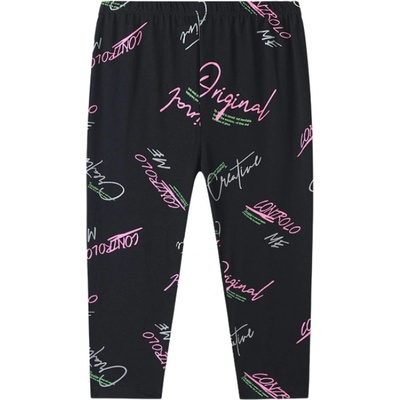 Kugo SL3568 dívčí 3/4 legíny černá