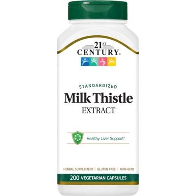 21st Century Milk Thistle Extract, 200 капсули, 21st Century (9178)