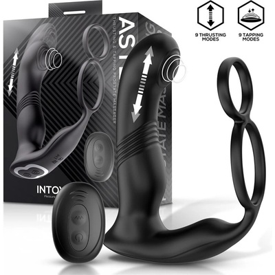 INTOYOU Astex Thrusting & Tapping Prostate Massager 3 Motors with Remote Black