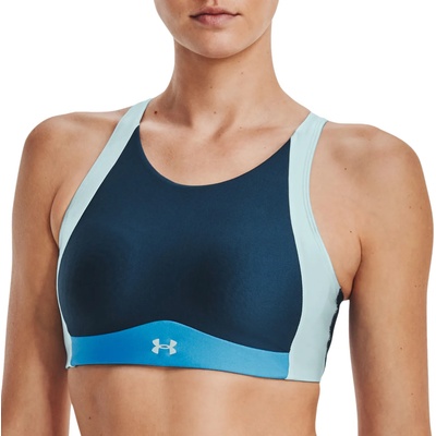 Under Armour Сутиен Under Armour Under Armour UA Infinity Mid High Neck Shine Син Velikost XS