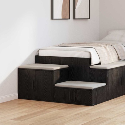 vidaXL Шкаф за съхранение 2 бр. Черния дъб 127 x 41 x 40 см (866652)