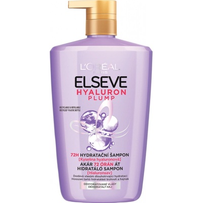L'Oréal Paris Elseve Hyaluron Plump Moisture Shampoo hydratační šampon s kyselinou hyaluronovou woman 1000 ml