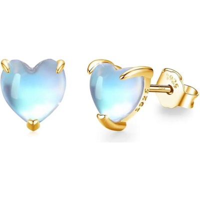 Olivie strieborné náušnice MESAČNÝ KAMEŇ GOLD 7832