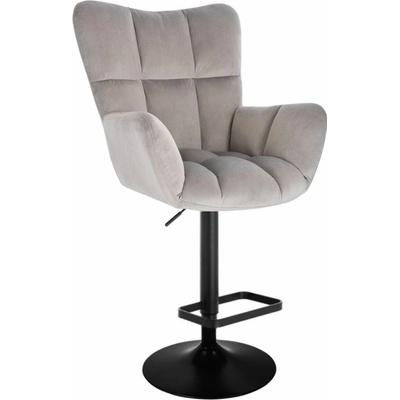 LuxuryForm Design Aurora Velur na čiernom tanieri svetlo šedé
