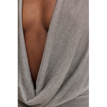 Bardot Рокля Bardot в сребристо среднодълга с кройка по тялото 59814DB1 (59814DB1)