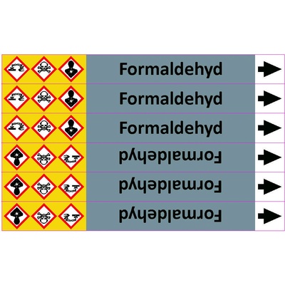 Grafiko | Formaldehyd - dle ISO 20560 - Materiál Samolepící PVC folie, Rozměr aršík 6 ks 52x385 mm