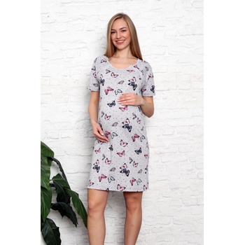 Materská nočná košeľa 21280 Butterflies Grey
