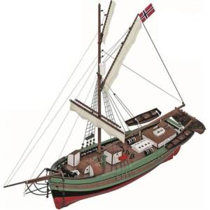 Modell-Tec Изследователска платноходка Gjoa 1: 50 комплект
