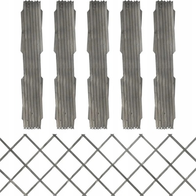 zahrada-XL Trelážové ploty 5 ks šedé masivní jedlové dřevo 180 x 60 cm
