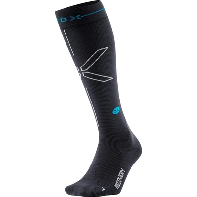 STOX Energy Socks Мъжки спортни чорапи STOX Energy Socks Recovery Socks Sports socks - Charcoal / Bright Blue - размер 40-43 (EU) (207-2107-0111)