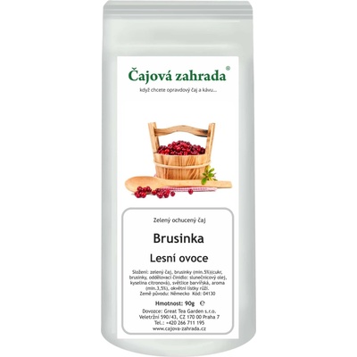 Čajová zahrada Brusinka & Lesní ovoce zelený ochucený čaj 1 kg