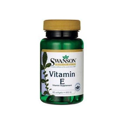 Витамин E Swanson 400 IU, 60 Softgel, 4373