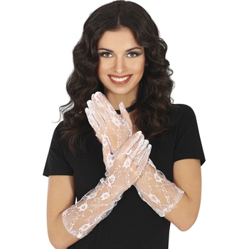 Guirca Biele čipkované rukavice