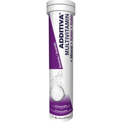 Additiva Multivit.+miner.+kofein ananas šum.tablet 20