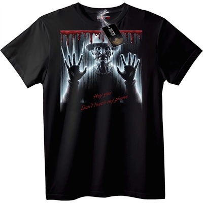 NOONEBRAND Тениска Freddy Krueger: Не Пипай Телефона Ми - XS, White