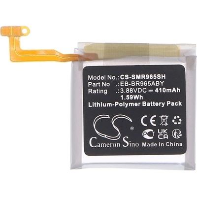 Cameron Sino Samsung Watch 6 Classic 47mm CAMERON SINO Li-Polymer батерия 3.88V / 410mAh, съвместима със Samsung EB-BR965ABY, BLACK CS-SMR965SH (CS-SMR965SH)