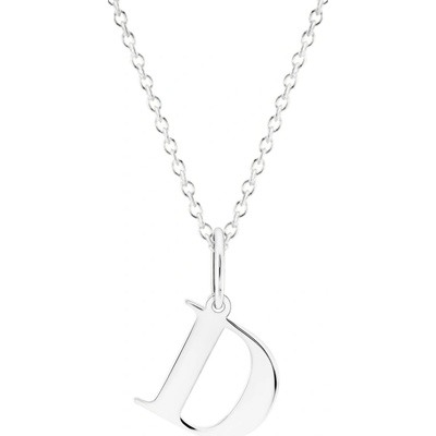 Gemmax Řetízek s písmenem „D“ bílé zlato GUSWN-43451-25841