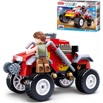 Sluban B1105 Červený závodní vůz na Offroad trial