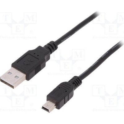 Digitus AK-300130-030-S USB 2.0, USB A vidlice, USB B mini vidlice, niklovaný, 3m