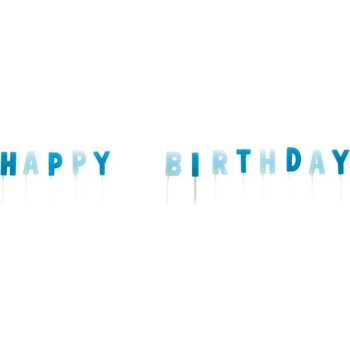 Amscan Свещи Happy Birthday - сини