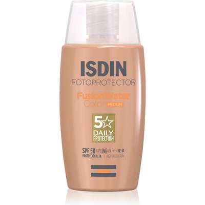 ISDIN Fotoprotector FusionWater защитна тонирана течност за лице SPF 50 50ml