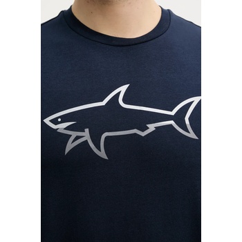 Paul&Shark Памучна тениска Paul&Shark в тъмносиньо с принт 25411078 (25411078)