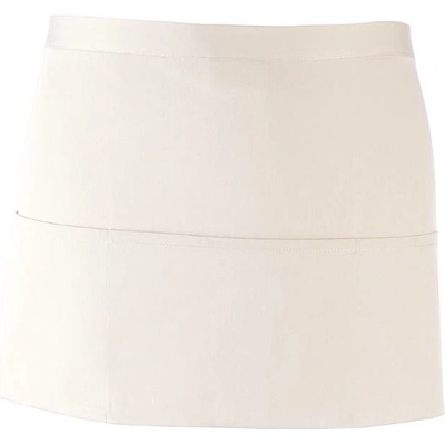 Premier Workwear Pracovní zástěra krátká s kapsami PR155 White 60x33cm