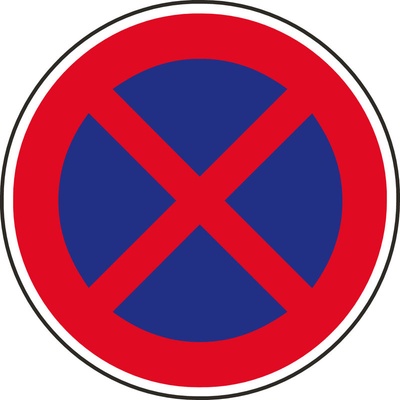 Dopravní značka – Zákaz zastavení