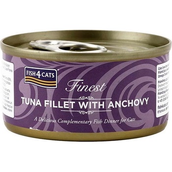 Fish4Dogs Fish4cats Най-добро филе от риба тон с аншоа 70 г
