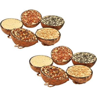 vidaXL Храна за птици в кокосови половинки, 10 бр, 290 г (170901)