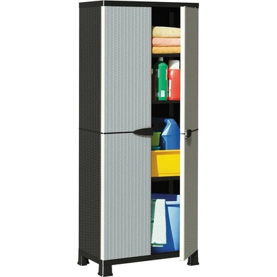 Omaxi Plastová skříňka 68 x 39 x 171,5 cm ratanový design 662281